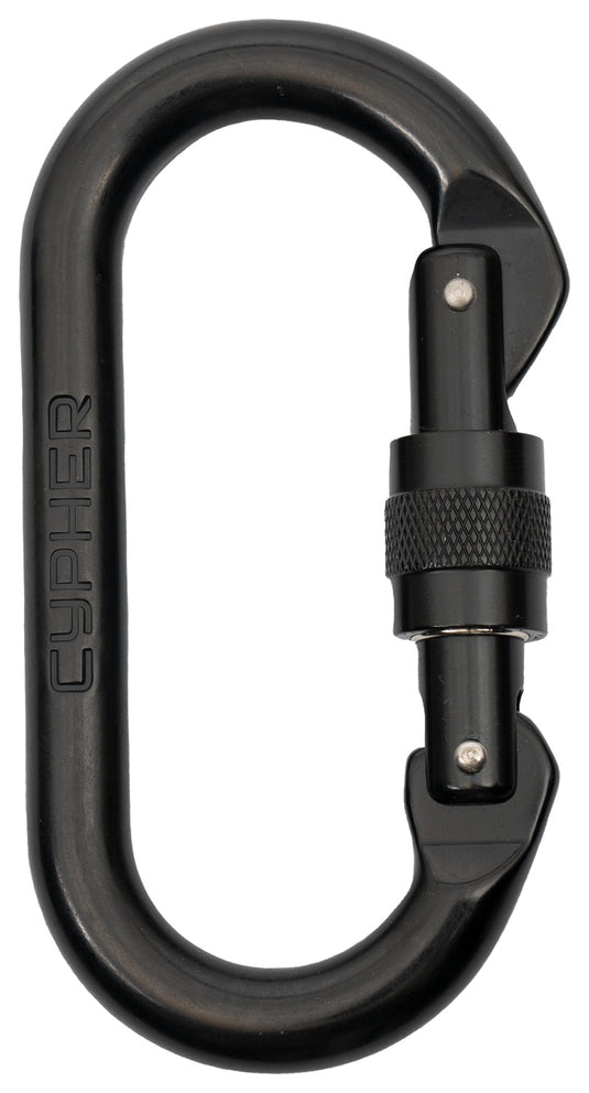 Cypher Liberty Mountain Oval Carabiners - Set of 2 Black Oval Carabiners