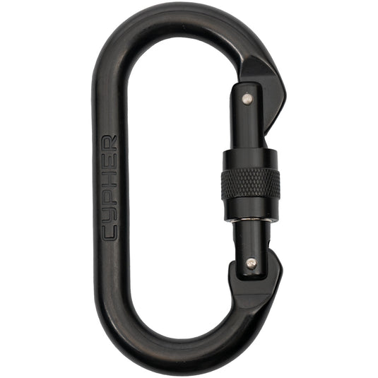 Cypher Liberty Mountain Oval Carabiners - Set of 2 Black Oval Carabiners