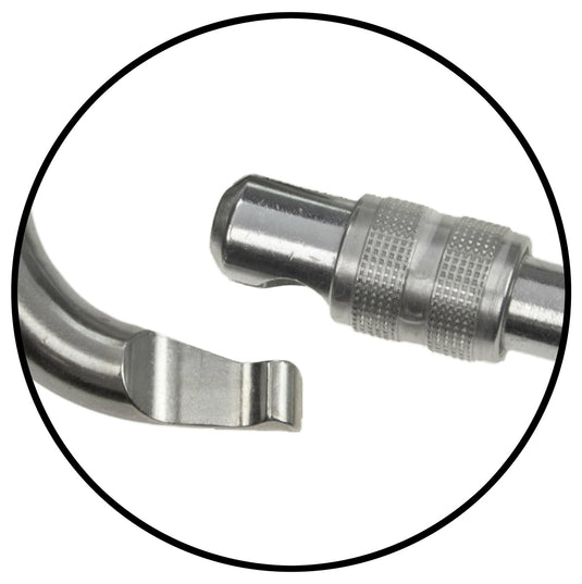 Stubai Asym Oval 30kN Steel El SG Carabiner - Durable and Reliable Climbing Gear