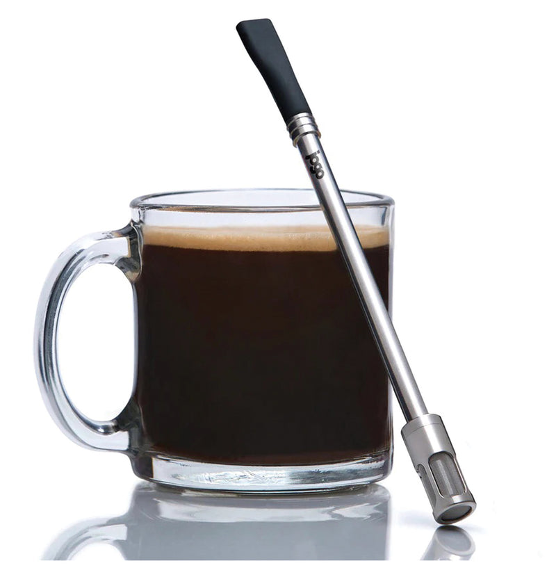 Load image into Gallery viewer, Jogo Coffee Straw in Pebble Grey - Eco-Friendly Reusable Straw for Coffee Lovers
