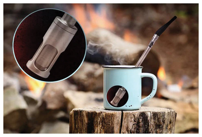 Load image into Gallery viewer, Jogo Coffee Straw in Pebble Grey - Eco-Friendly Reusable Straw for Coffee Lovers
