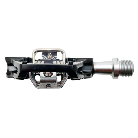 HT Pedals GT1 Clipless Platform Pedals, CrMo, Black/Silver