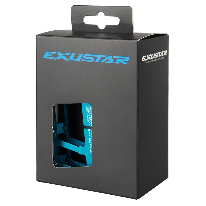 Load image into Gallery viewer, Exustar E-PB525 Platform Pedals, Body: Aluminum, Spindle: Cr-Mo, 9/16'', Blue
