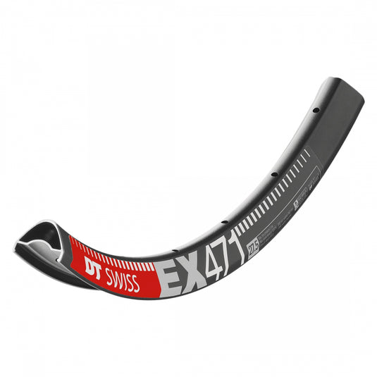 DT Swiss EX 471 27.5 Tubeless Ready Disc Rim 28h Black Squorx Nipples Washers