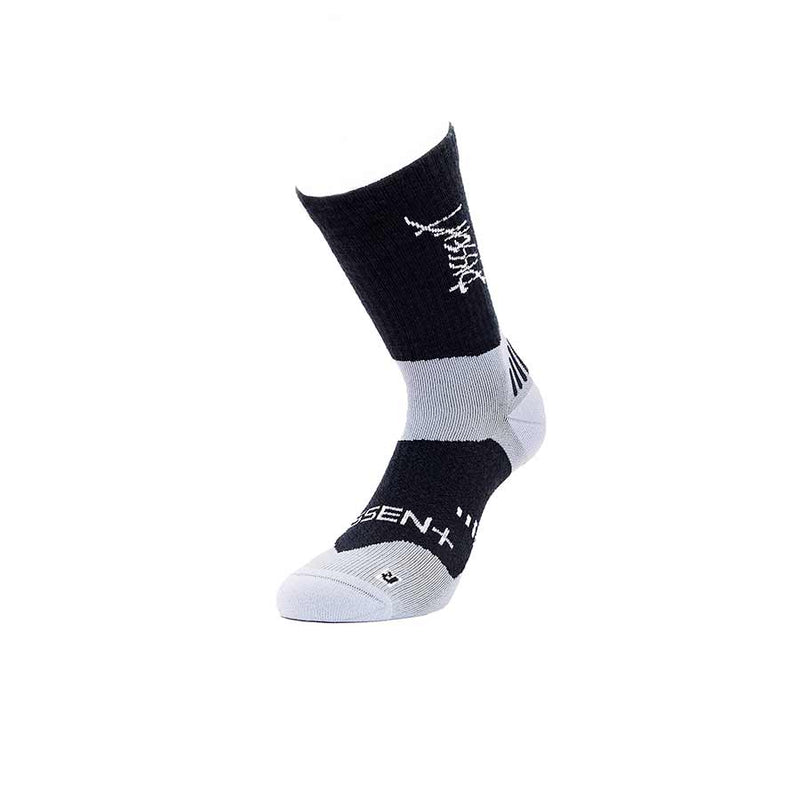 Load image into Gallery viewer, Dissent Supercrew Ultra Mtn Merino 6'', Socks, Black, S, (Men 4-6.5)
