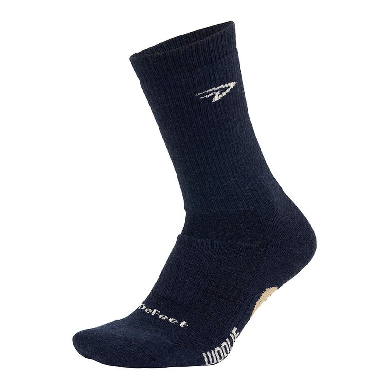Load image into Gallery viewer, DeFeet Woolie Boolie 6'' Socks, Logo Navy, M, Pair
