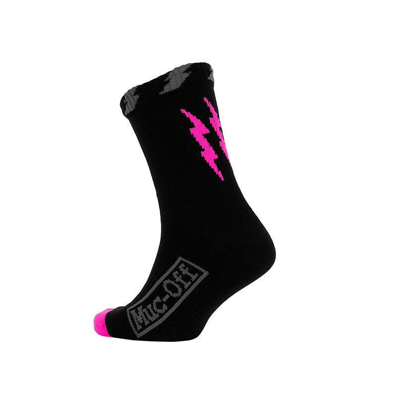 Load image into Gallery viewer, Muc-Off Waterproof Socks Socks, Black/Pink, SM, Pair
