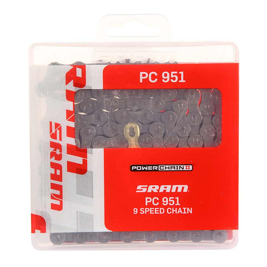 SRAM PC-951 Chain 9-Speed 114 Links Gray Single Use Master Link