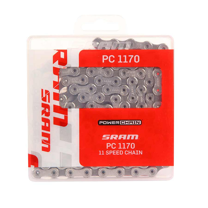 Load image into Gallery viewer, SRAM PC-1170 Chain 11-Speed 120 Links Silver/Gray Single Use Master Link
