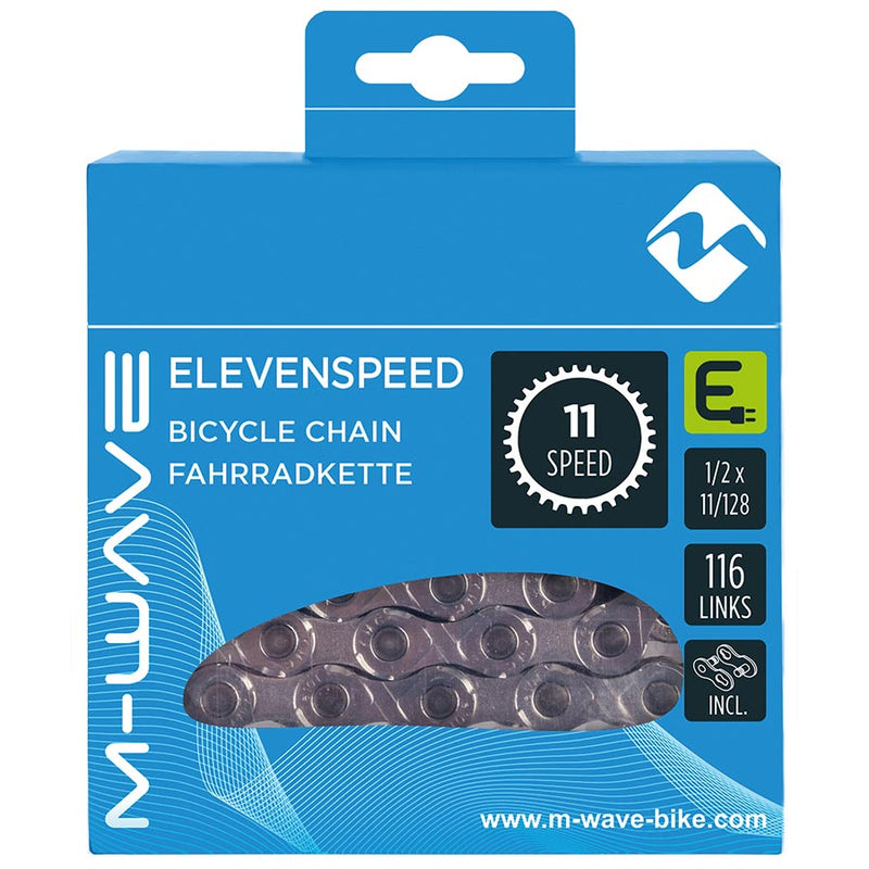Load image into Gallery viewer, M-Wave Ellevenspeed E Chain Speed: 11, 11/128'', Links: 116, Grey
