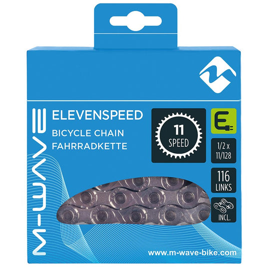 M-Wave Ellevenspeed E Chain Speed: 11, 11/128'', Links: 116, Grey