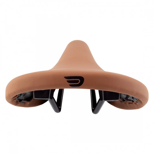 Pure Cycles Drome 2 Saddle - Brown Steel Rails PVC Cover Unisex
