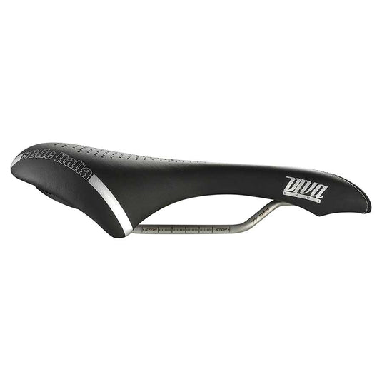 Selle Italia Diva Gel Superflow Saddle Black | 152mm Width Tubular Vanox Rail