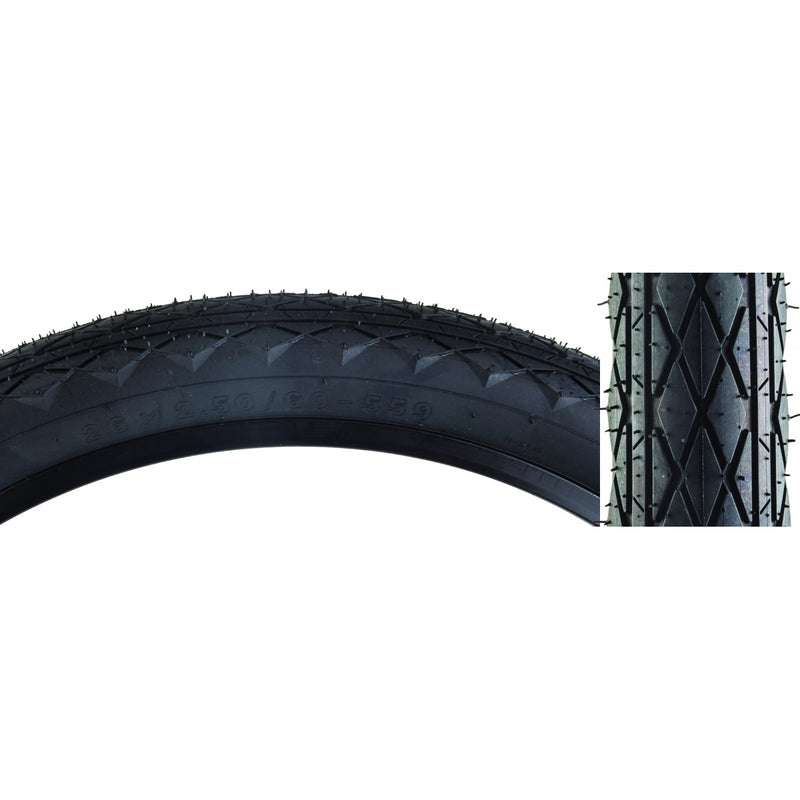 Load image into Gallery viewer, Pack of 2 Sunlite REvos 24x2.5 Clincher Wire TPI 65 Black/Black Reflective
