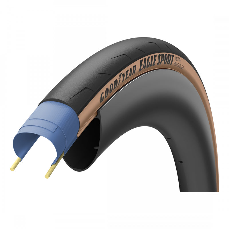 Load image into Gallery viewer, Goodyear Eagle Sport Tire 700 x 28 Clincher Folding Tan Road Bike
