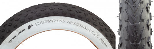 Pack of 2 Vee Tire & Rubber Mission Command 20x4.0 Wire TPI 20 Bk/Wht