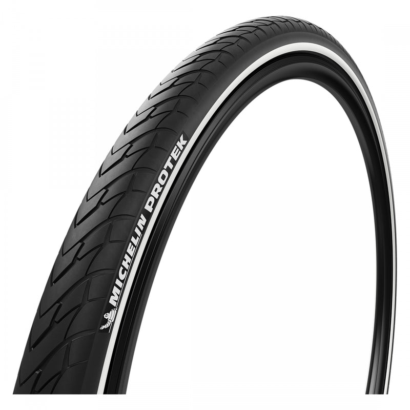 Load image into Gallery viewer, Pack of 2 Michelin Protek Tire 700 x 35 Clincher Wire Blk Reflective Road Flt Protection
