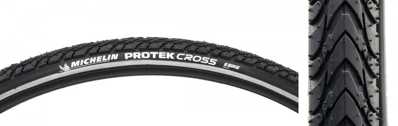 Load image into Gallery viewer, Pack of 2 Michelin Protek Cross Tire 700 x 32 Clincher Wire Blck Reflective Touring Hybrid

