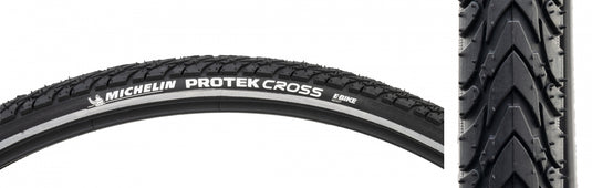 Pack of 2 Michelin Protek Cross Tire 700 x 32 Clincher Wire Blck Reflective Touring Hybrid