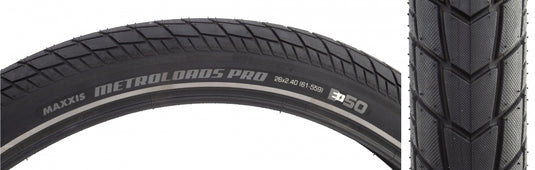 Maxxis Metroloads Pro 26x2.4 Bike Tires - Durable, Wire Bead, High-Performance Commuter & Utility Tire Bundle