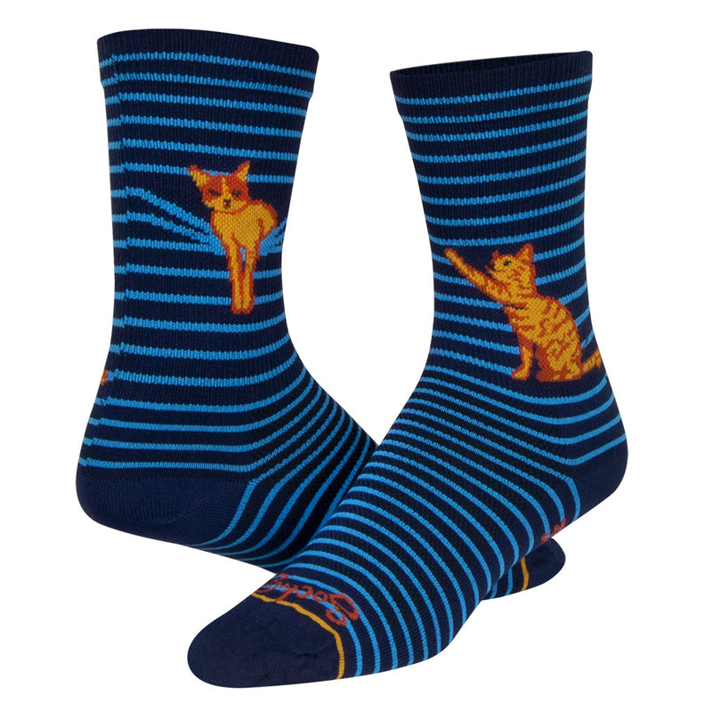 Load image into Gallery viewer, Sockguy Peekaboo Socks, 5-9, Blue
