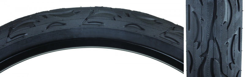 Load image into Gallery viewer, Pack of 2 Sunlite Flame 20 x 3.0 PSI 40 Clincher Wire Black/Black Reflective
