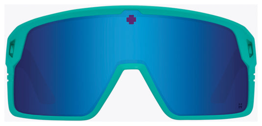 SPY+ Monolith Sunglasses - Matte Teal, Happy Gray Green with Dark Blue Spectra Mirror Lenses