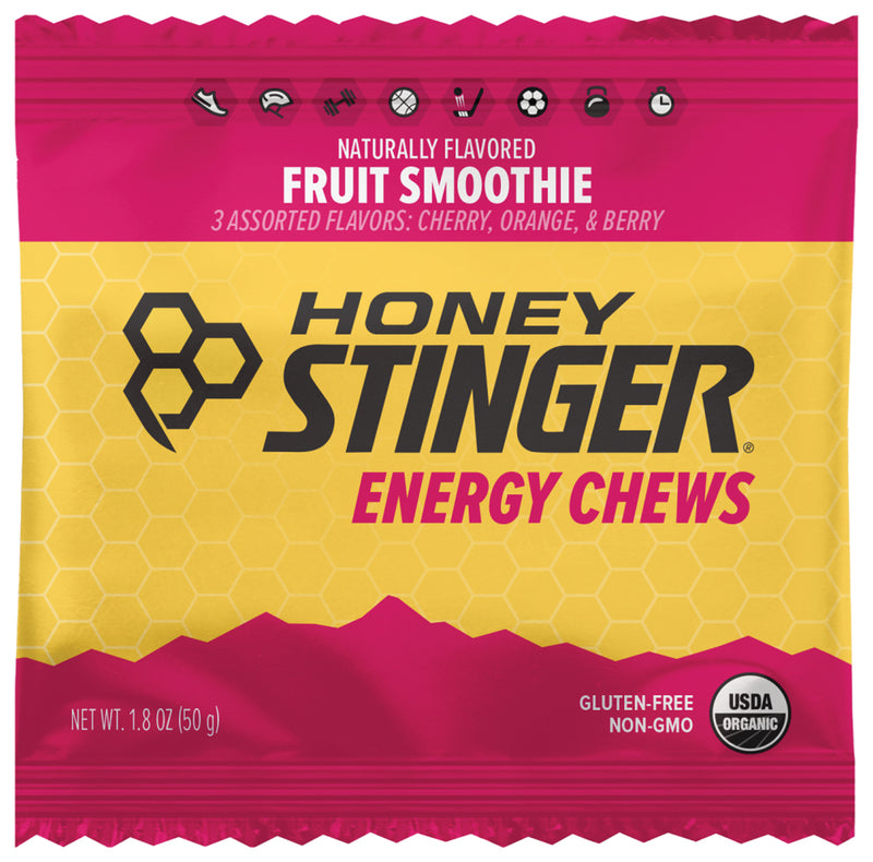 Load image into Gallery viewer, Honey Stinger Organic Energy Chews - Fruit Smoothie Flavor for Natural Energy Boost Pack of  12
