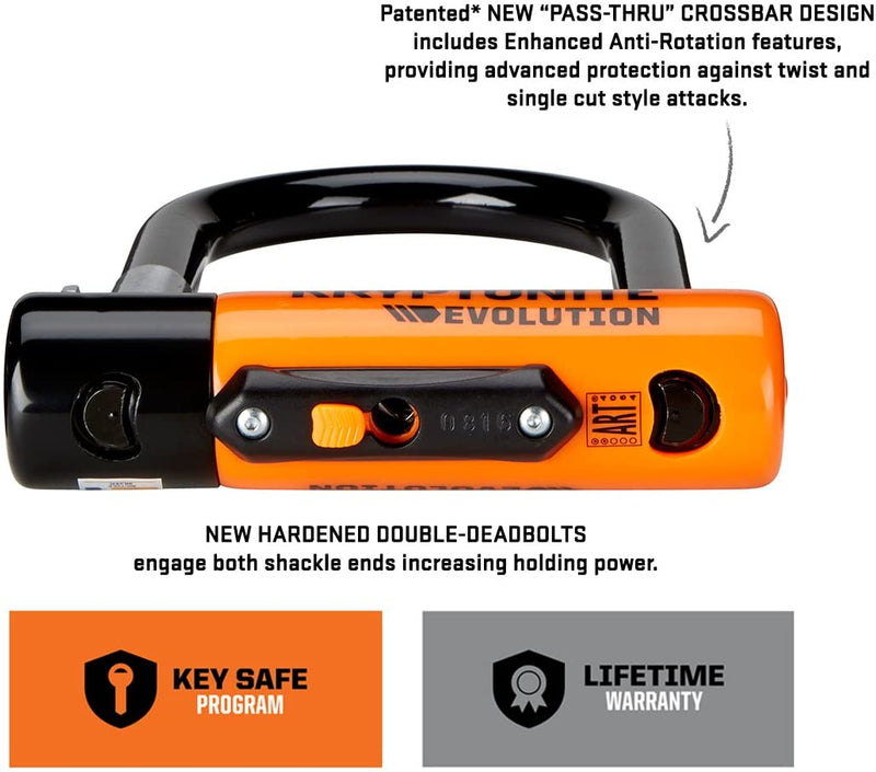 Load image into Gallery viewer, Kryptonite Evolution Series U-Lock 3.25 x 5.5" Black Includes Bracket
