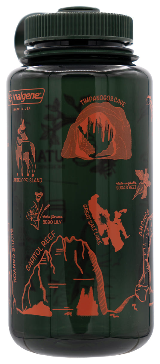 Custom Wm 32oz Nalgene Ut Jade State