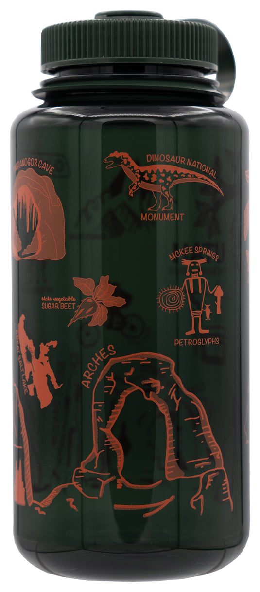 Custom Wm 32oz Nalgene Ut Jade State