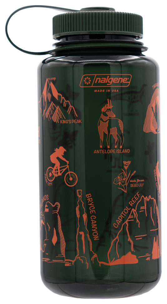 Custom Wm 32oz Nalgene Ut Jade State