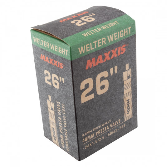 Maxxis Welter Weight Tube 0.8mm, Presta, Removable, Length: 48mm, 26'', 1.50-2.50, 162g
