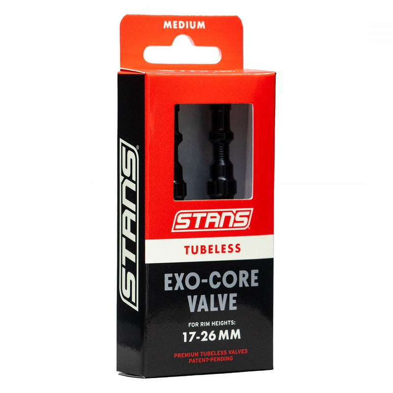 Load image into Gallery viewer, Stan's Tubeless Exo-Core Valve Stems - Alloy, Medium, Black, Pair
