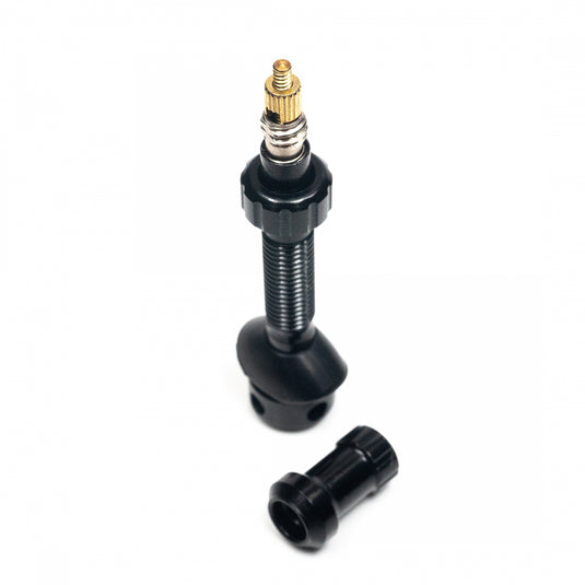 Stan's Tubeless Universal+ Valve Stems - Alloy, Extra Tall, 45mm, Black, Pair