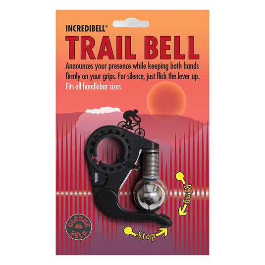 Incredibell Trail Bell Black Allows Hands to Remain on Bars 22.2-31.8mm Clamp
