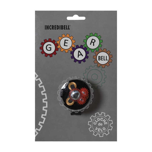 Incredibell Gearbell Bell Black/Multi-Color Clear Dome Shows Working Internals