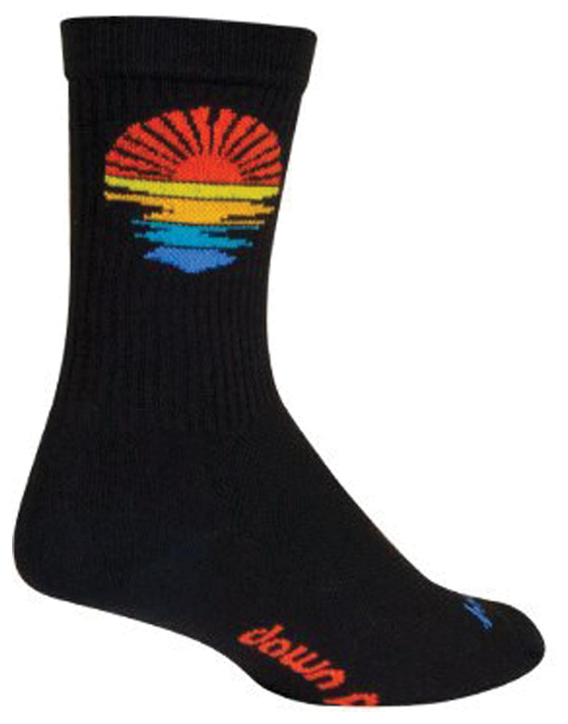 Load image into Gallery viewer, Stay Stylish and Comfortable with Sockguy Dawn Patrol 6" Crew Socks in Size Small/Medium
