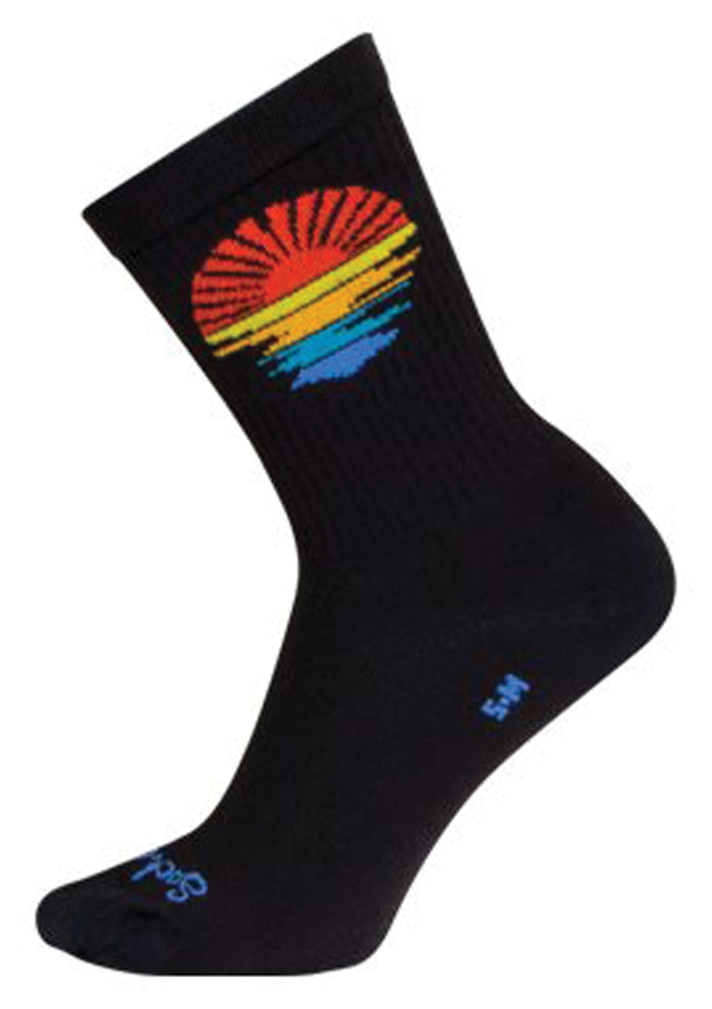 Load image into Gallery viewer, Stay Stylish and Comfortable with Sockguy Dawn Patrol 6" Crew Socks in Size Small/Medium
