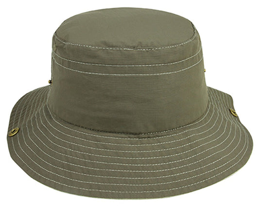 Outdoor Adventure Ready: Mega Cap Outback Bucket Hat in Brown/Khaki - Size M/L