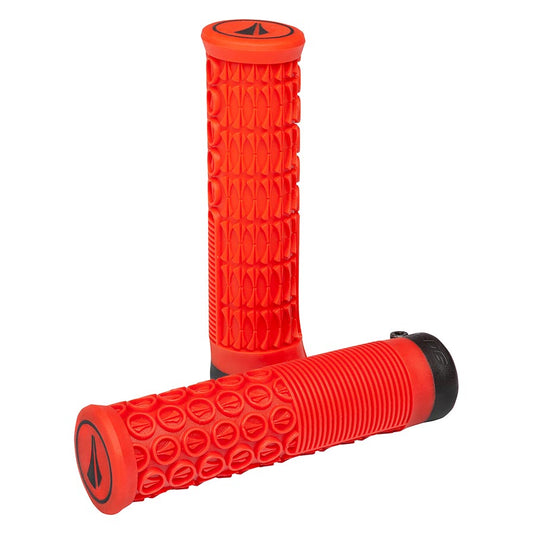 SDG Thrice 33 Lock-On Grips - Red Single Locking Clamp Handlebar Grips
