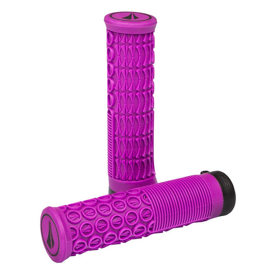 SDG Thrice 33 Lock On Grips - Purple Single Locking Clamp, Dual Density Design