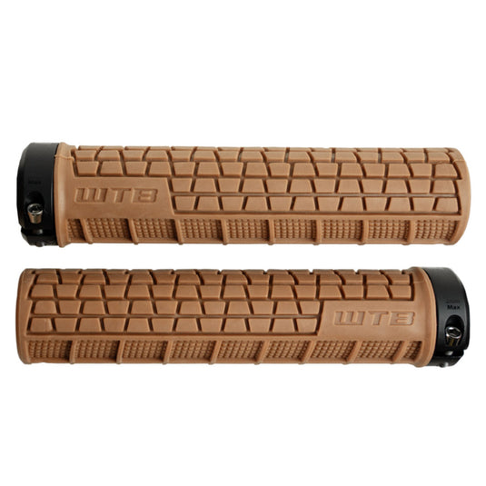 WTB Trace Single Clamp-On Grips Single Lock On Tan 140mm