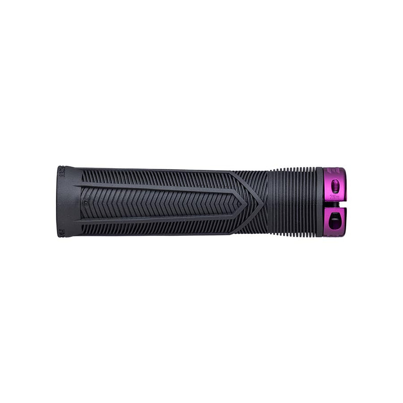 Load image into Gallery viewer, RaceFace Chester Grips - Lock-On, Black/Purple, 34mm
