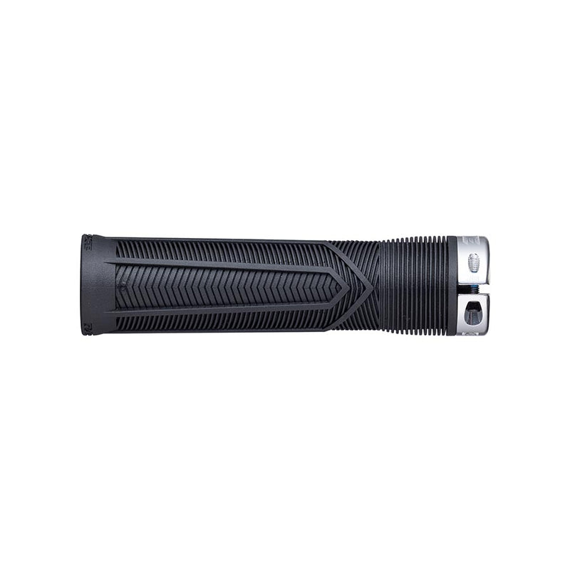 Load image into Gallery viewer, RaceFace Chester Grips - Lock-On, Black/Silver, 34mm
