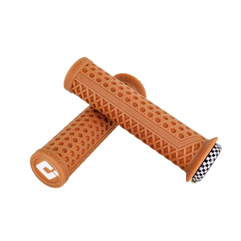 Load image into Gallery viewer, ODI Vans V2.1 MTB LockOn Grips Single Lock On Gum w/ Checker Clamp 130mm
