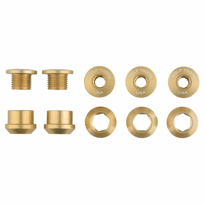 Load image into Gallery viewer, Wolf Tooth 1x Chainring Bolt Set | 6mm Aluminum, Dual Hex Fittings
