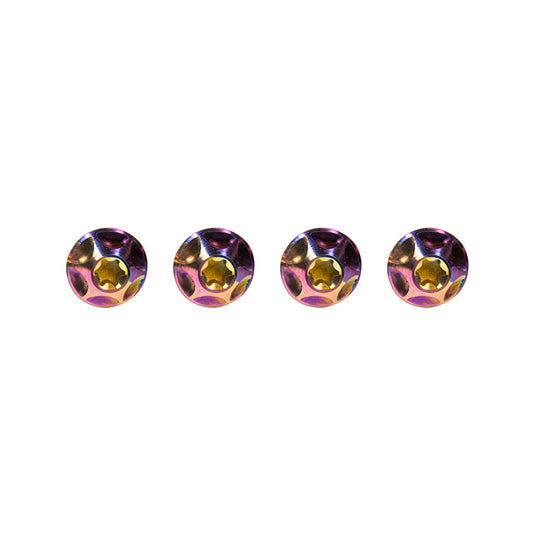 Silca Sicuro Ti bottle cage bolts, Rainbow Anodized, Set of 4