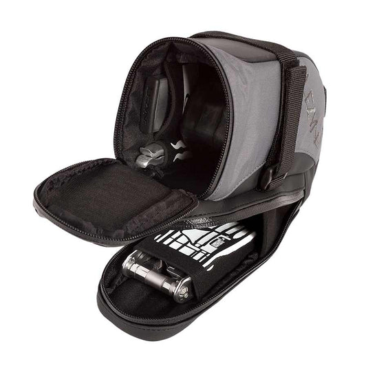 Lezyne L-Caddy Seat Bag: Black/Black Multiple Fitted Pockets Holds 2 Tubes