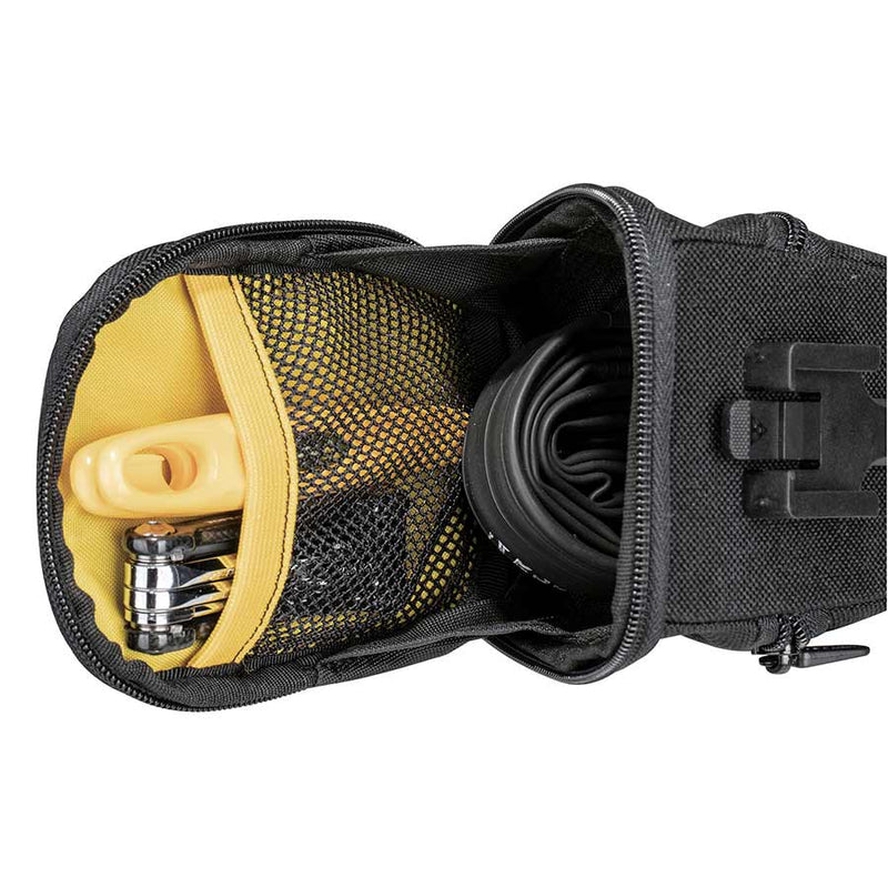 Load image into Gallery viewer, Topeak Aero Wedge Seat Bag: Medium, Black Bike Zippered Saddle Pouch
